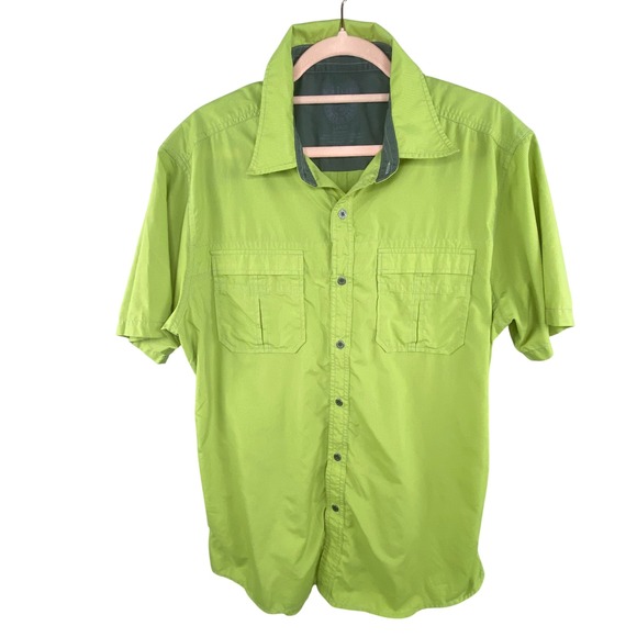 Kühl Other - Kuhl Eluxur Button Up Shirt Mens Large‎ Green Short Sleeve Gorpcore Hiking